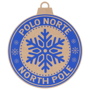 Art.10073 Esfera Navidad Estampado 25cm 1pz