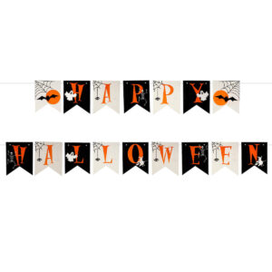 Art.1021 Banderín Happy Halloween 18.5x15cm 5m 1pz