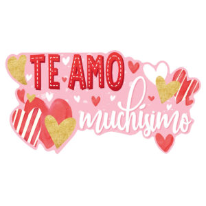 Art.10350 Letrero Te Amo Muchísimo 36x68cm 1pz