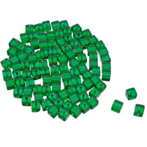 Art.10421 Cubo Cristal Fino Colores 6mm 100pz