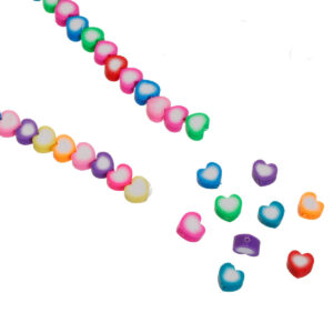 Art.10442 Cuenta Plástica Corazón 10x5mm (Hilo Aprox 45pz)