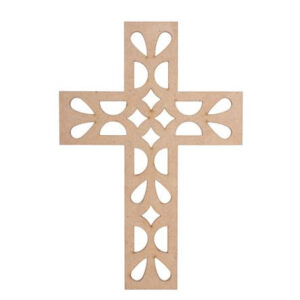 Art.10565 Cruz Garigoleada Madera 15.5x10.8cm 1pz