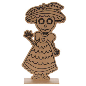 Art.10702 Catrina Caricatura Serigrafía 30x15x5cm 1pz