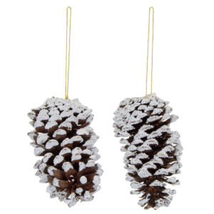 Art.10739 Piñas Medianas Diamantadas 13cm (Aprox) 2pz