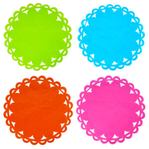 Art.10742 Blonda Papel Picado 20.5cm 4pz