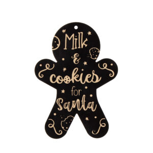 Art.10822 Letrero Navidad Color Negro 29cm 1pz