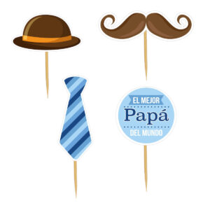 Art.10862 Pick Papá 9cm 12pz
