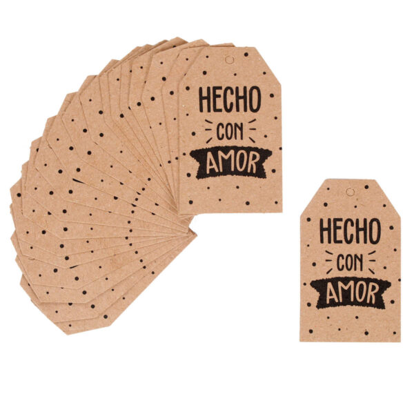 Art.10864 Tarjeta Hecho Con Amor 6.5x4cm 20pz