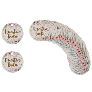 Art.10869 Tarjeta Nuestra Boda 3.5cm 24pz