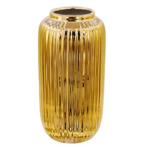 Art.10871 Florero Cerámica Metalizada 21.5x11cm 1pz