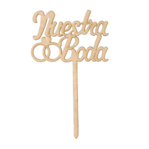 Art.10969 Pick Mini Nuestra Boda 11x7cm 1pz