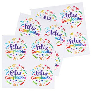 Art.11137 Calcomanía Feliz Cumpleaños 4.5cm 12pz