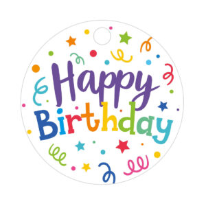 Art.11148 Tarjeta Happy Birthday 3.5cm 24pz