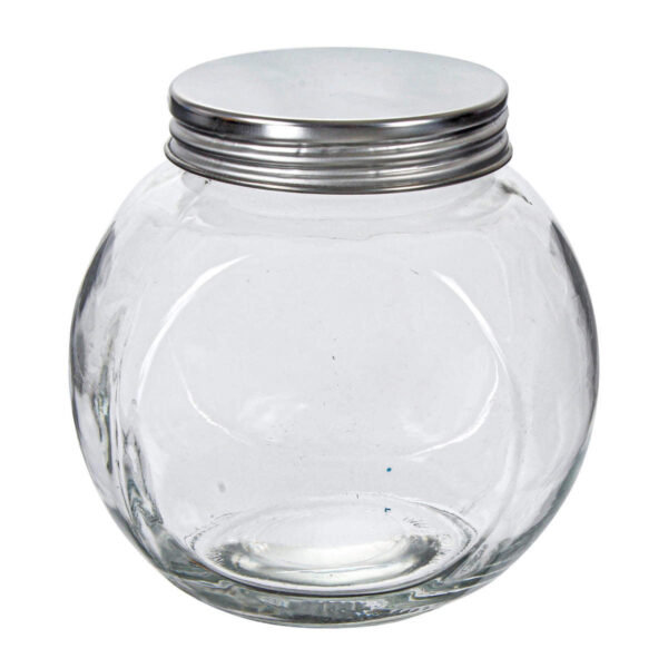 Art.11411 Frasco Con Tapa (Aprox 450ml) 10x10.5x8cm 1pz