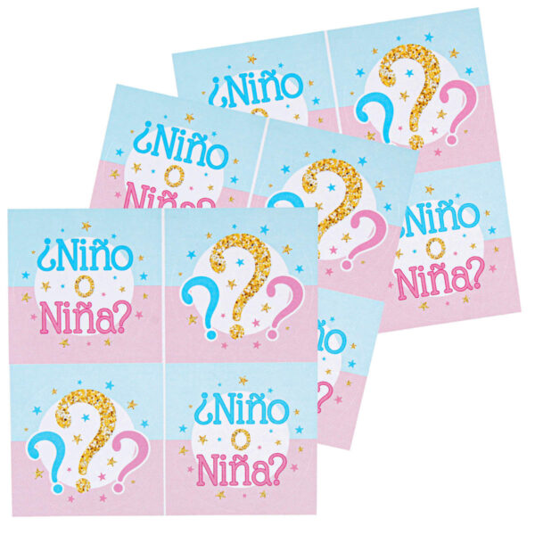 Art.11456 Calcomanía Es Niño O Niña 4.5cm 12pz