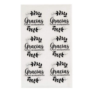 Art.11464 Calcomanía Agradecimiento 4.5cm 12pz
