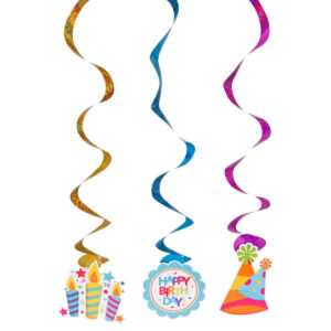 Art.11485 Espirales Happy Birthday 3pz