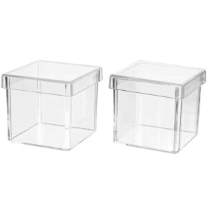 Art.1366 Caja Cubo Plástico 4x4.5cm 2pz