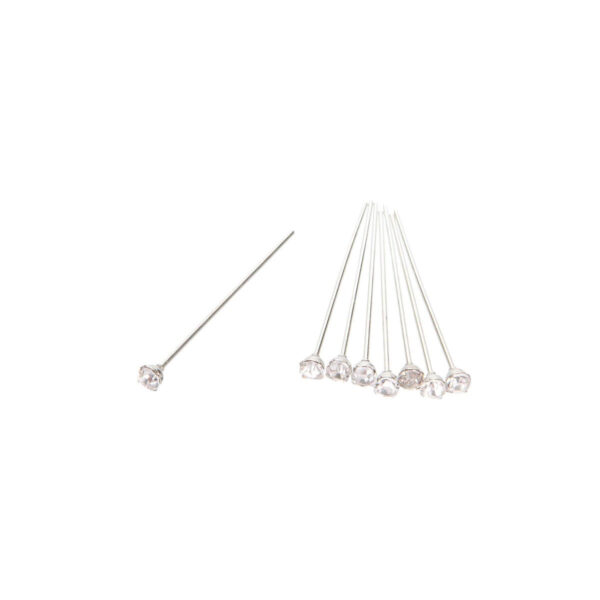 Art.1375 Alfiler Con Cristal 3.5cmx4mm 8pz
