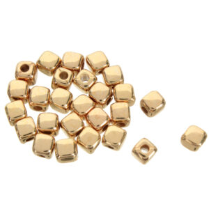 Art.1382 Cuenta Cubo Plástica Metalizada 4mm 100pz