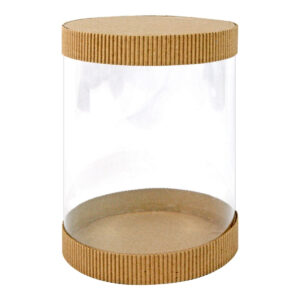 Art.1525 Cilindro Pvc Tapa Corrugado Grande 15x20cm 1pz