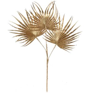 Art.1600 Vara De Follaje Palma Metalizada 55cm 1pz