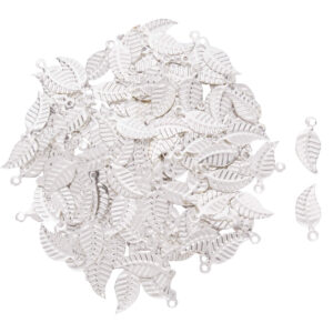 Art.1644 Dijes Grandes De Metal Color Plata 14x6mm 144pz