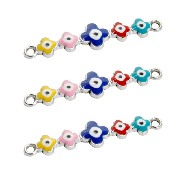 Art.1727 Dije Barra Con 5 Ojitos 7x35mm 3pz