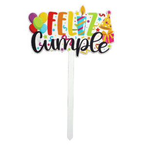 Art.1809 Pick Feliz Cumple Color 21x14cm 1pz