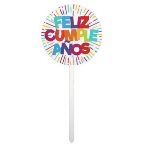 Art.1821 Pick Círculo Feliz Cumpleaños Color 26x11.5cm 1pz