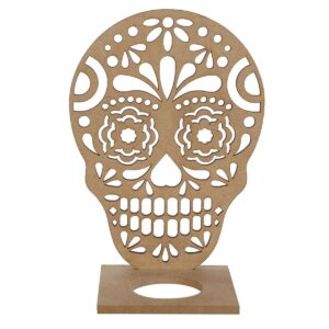 Art.1828 Calavera Con Base Para Linterna 14.5x10.5cm 1pz
