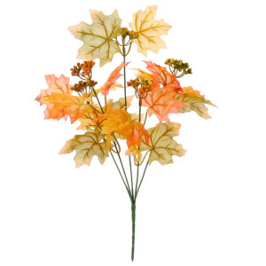 Art.232 Ramo Otoñal Hoja De Maple X5 33cm 1pz
