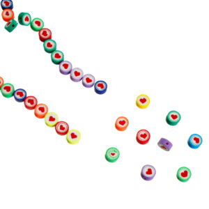 Art.2497 Cuentas Corazón 10mm Hilo 40cm (aprox 42 pz)