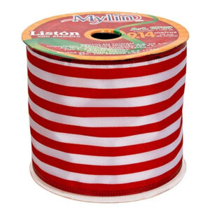 Art.2769 Listón Rayado 10cm 9.14m 1pz