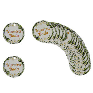 Art.2770 Tarjeta Nuestra Boda 3.5x3.5cm 24pz