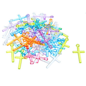 Art.2831 Cuenta Cruz Acrílico 32mm 250g (aprox 800pz)