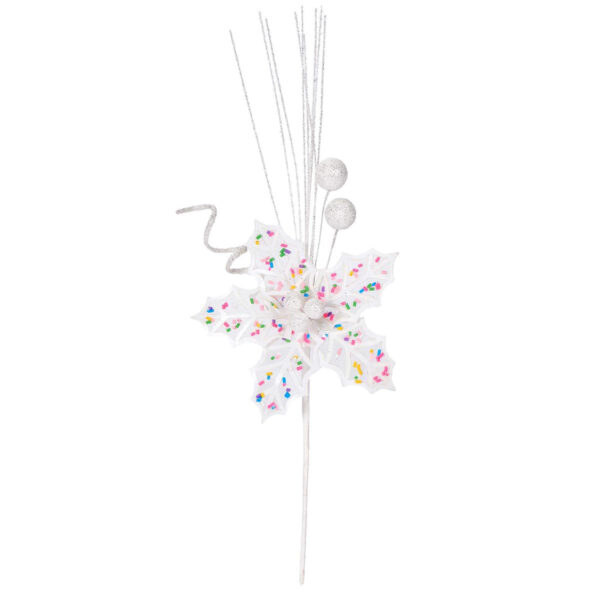 Art.2842 Vara Nochebuena Chispas/Esferas Diamantadas 36cm 1pz