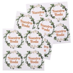 Art.2866 Calcomanía Círculo Nuestra Boda 4.5x4.5cm 12pz