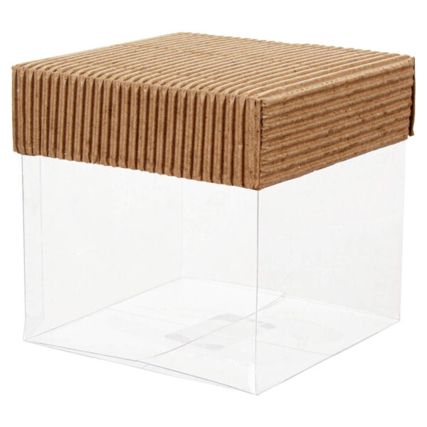 Art.3023 Caja Pvc Cuadrada Con Cartón 10cm 1pz