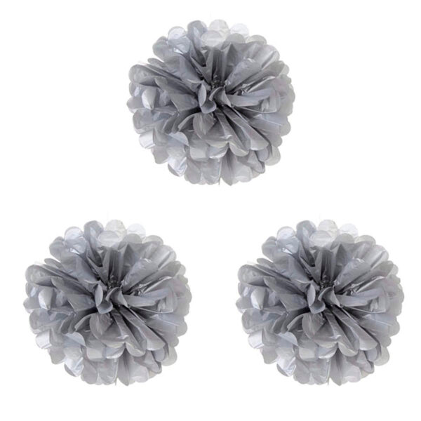 Art.3182 Adorno Flor De Papel Metálico 15cm 3pz