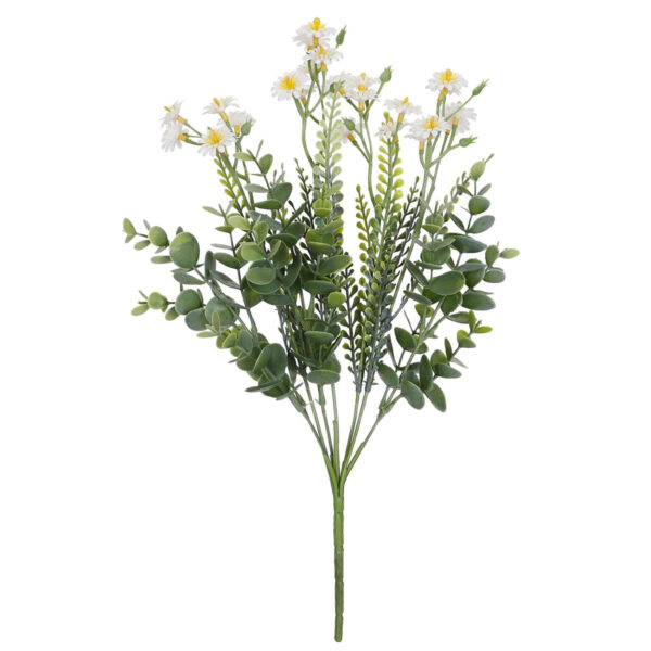 Art.3300 Ramo Planta Con Flor x7 37cm 1pz