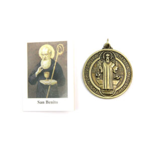 Art.3323 Medalla San Benito Baño Plata 5.3x4.7cm 1pz