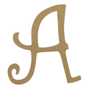 Art.3368 Letras Garigoleadas 12cm 1pz