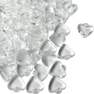 Art.3383 Cuenta Acrílica Corazón 16x11mm 250g (aprox 210pz)
