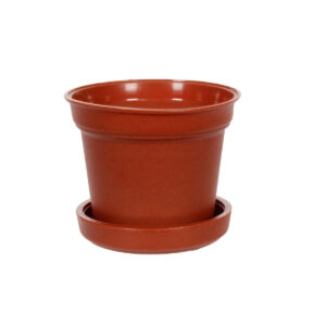 Art.340 Maceta De Plástico Con Plato 4.5x5cm 1pz