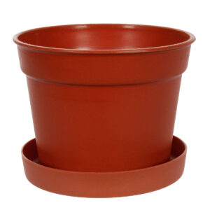 Art.342 Maceta De Plástico Con Plato 8x10cm 1pz