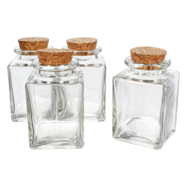 Art.3436 Frasco Con Corcho Aprox. 100ml 8x4.6x4.6cm 4pz