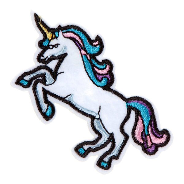 Art.3455 Aplicación Bordada Para Planchar Unicornio 5.5x8cm 2pz