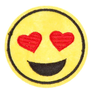 Art.3470 Aplicación Bordada Para Planchar Emoji 5.5cm 2pz