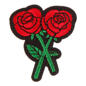 Art.3477 Aplicación Bordada Para Planchar Rosa 4.5x4cm 2pz